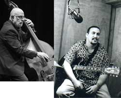 Musicians Larue Nickelson and Mauricio Rodriguez.