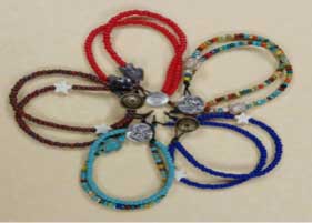 Beads & Leather Bracelet