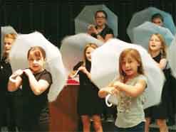 Stage performance by kids for 