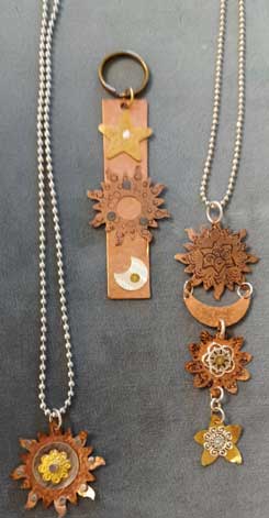 Metal jewelry from Metalsmithing Class.